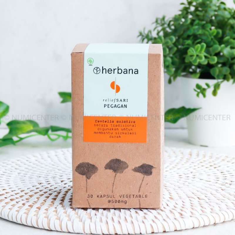Jual 30 kap PEGAGAN 500mg Herbana Relief Sari GOTU KOLA BRNHRB027 HERBANA di Seller Numi