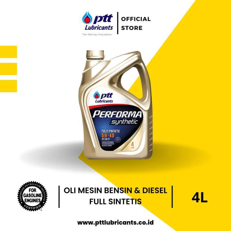 Promo PTT Lubricants Performa Full Synthetic 5W40 API SN [4L] Diskon 1