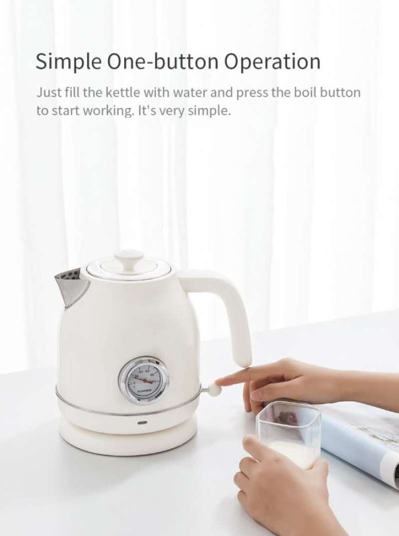 Promo Xiaomi Ocooker Retro Electric Kettle 1.7L with Thermometer ...