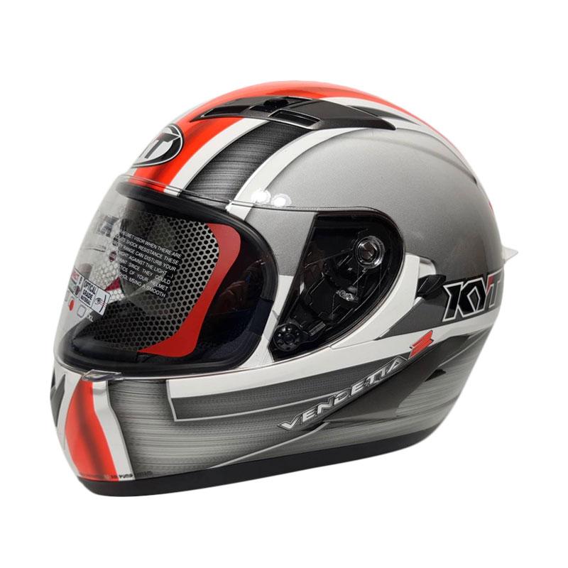 Jual KYT Vendetta 2 SC 2 Helm Full Face White Red di Seller Premium