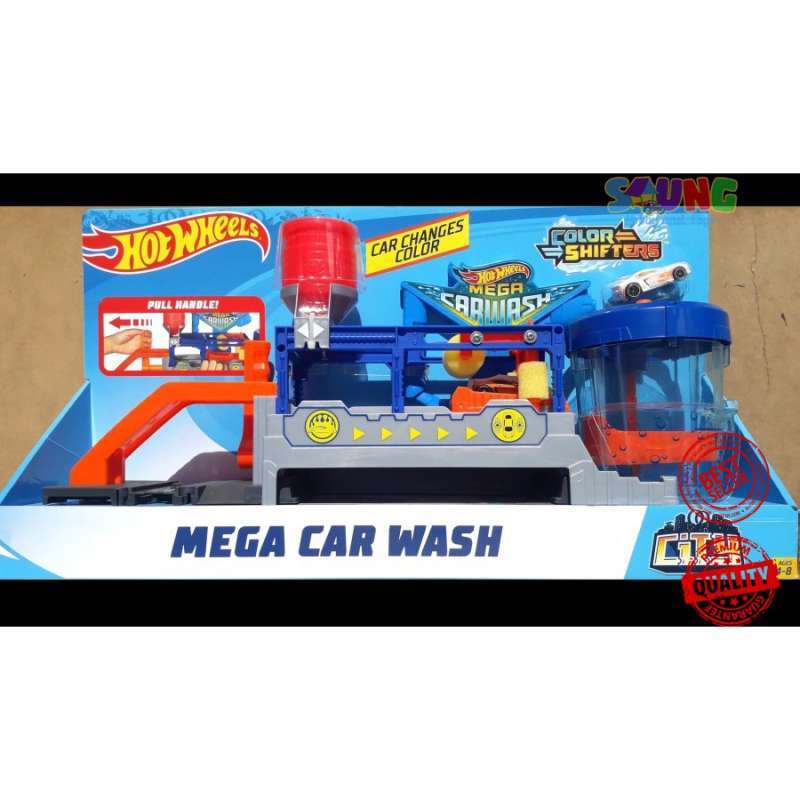 Promo HOTWHEELS MEGA CAR WASH TRACK SET COLOR SHIFTERS CAR BISA BERUBAH