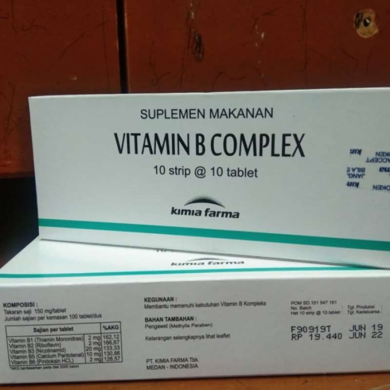 Jual vitamin b complex kimia farma box di Seller Wanasari