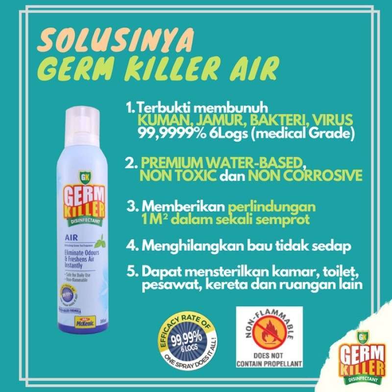 Jual Germ Killer Air Disinfectant Desinfektan Udara 300 ml di Seller