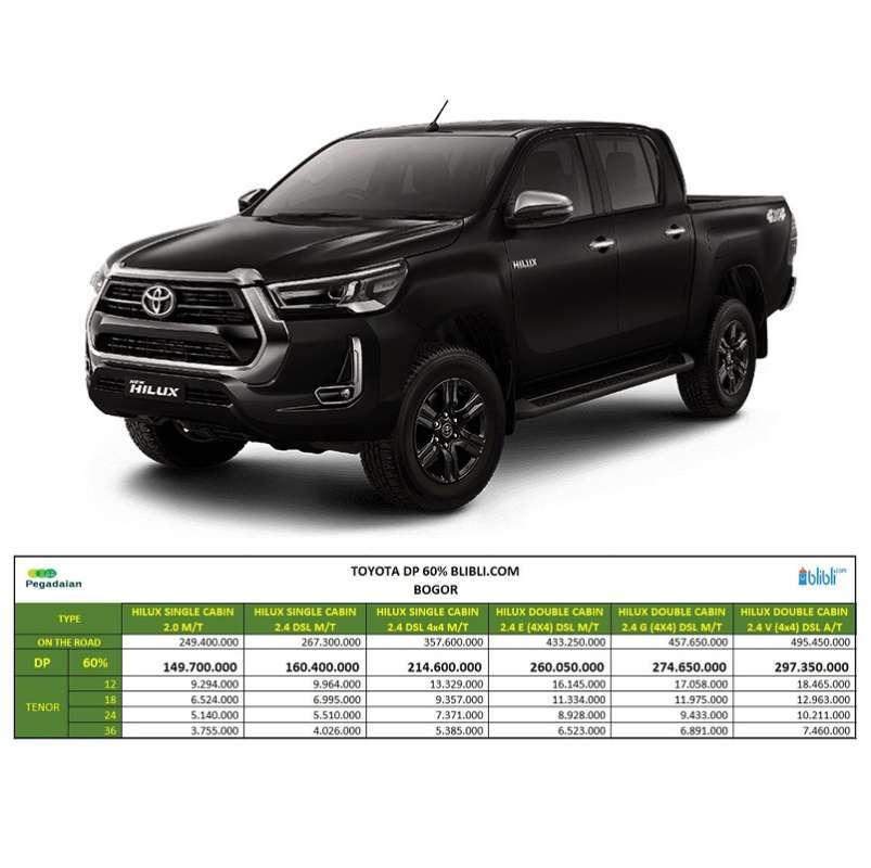 Jual Toyota Hilux Double Cabin 4x4 DSL V 2.4L Mobil [DP 60] Bogor A