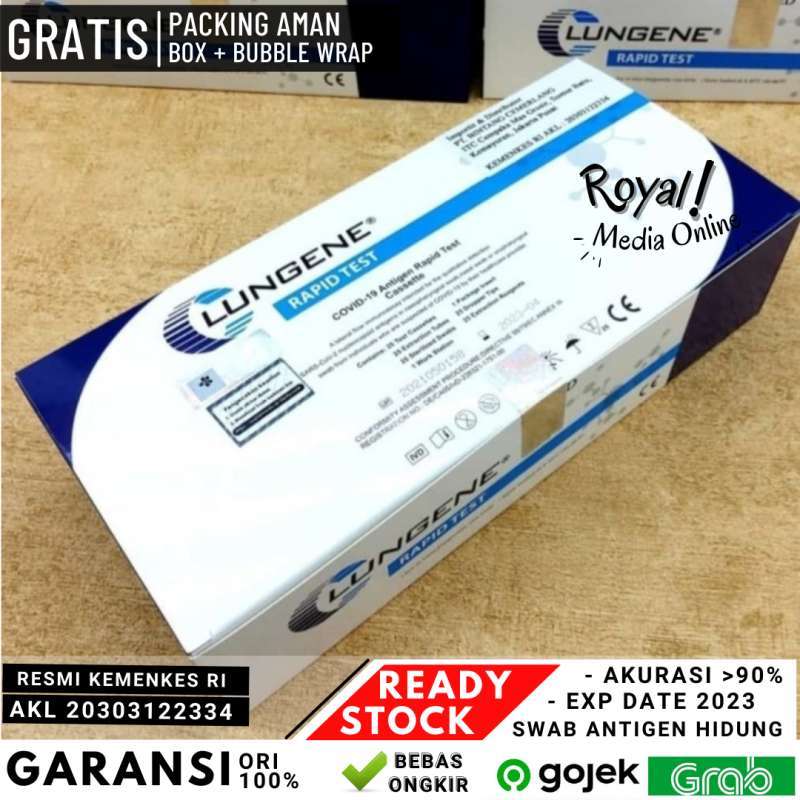 Jual Alat Swab Test Antigen Lungene Biru 1Box 25set / Clungene Kemenkes