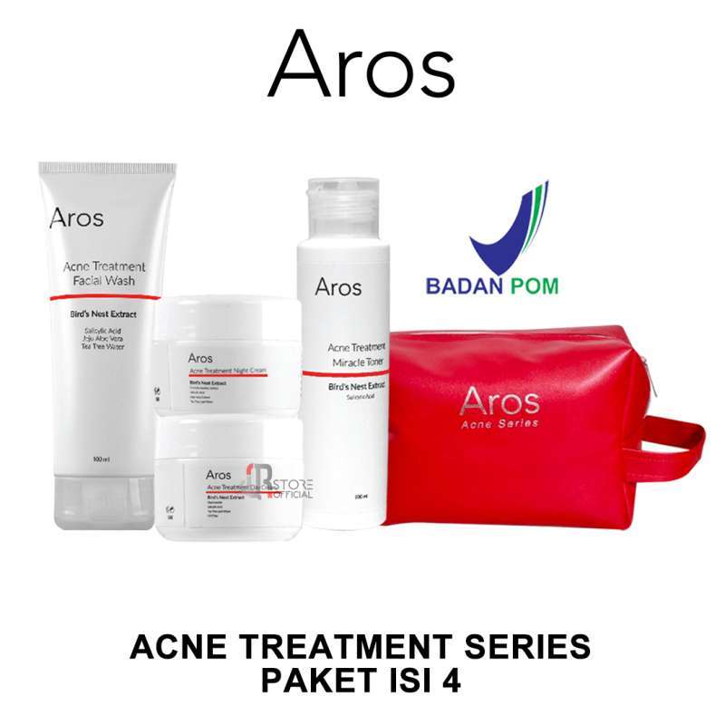 Jual Aros Skincare Acne Treatment Bird's Nest Extract Paket Perawatan