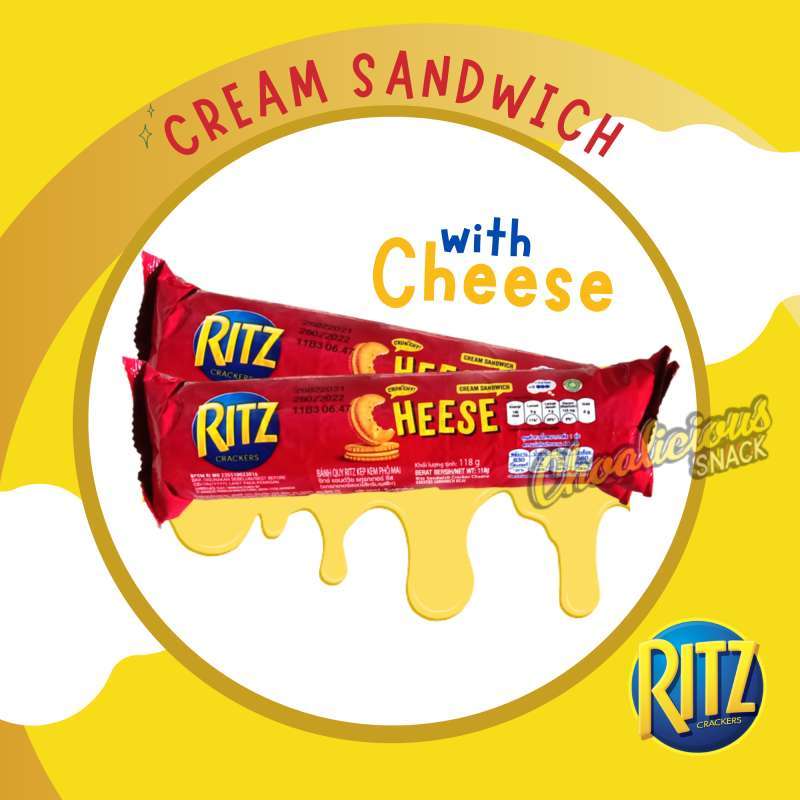 Jual RITZ Crackers Cream Sandwich Cheese Biskuit Krim Sandwich Keju 118