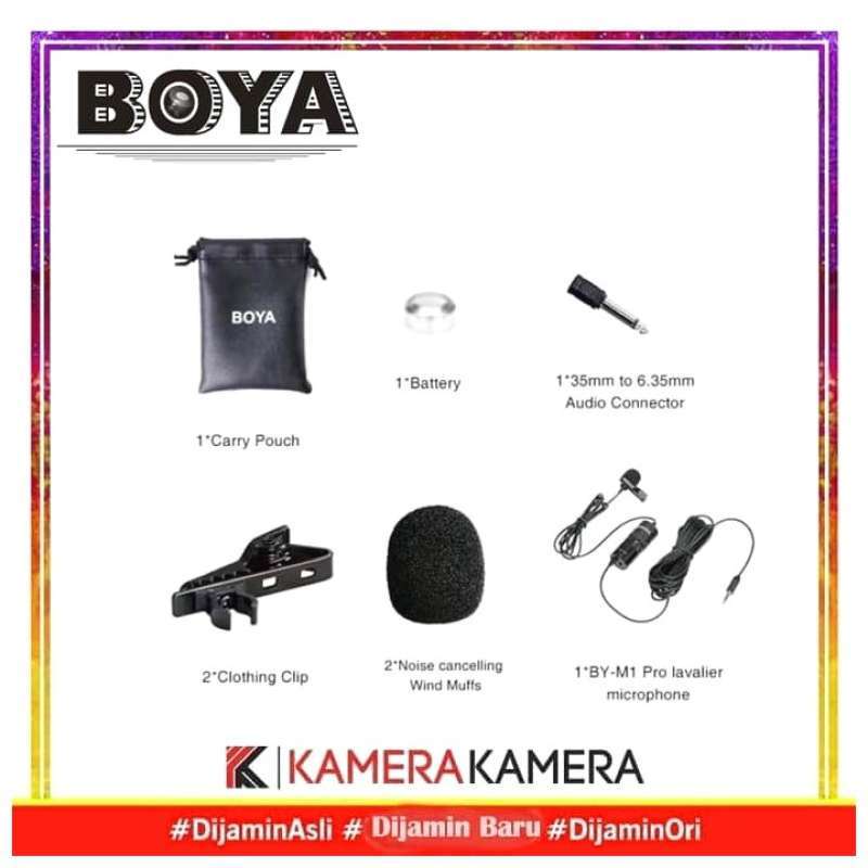 Jual Jual Boya ByM1 Pro Universal Lavalier Microphone ClipOn Mic
