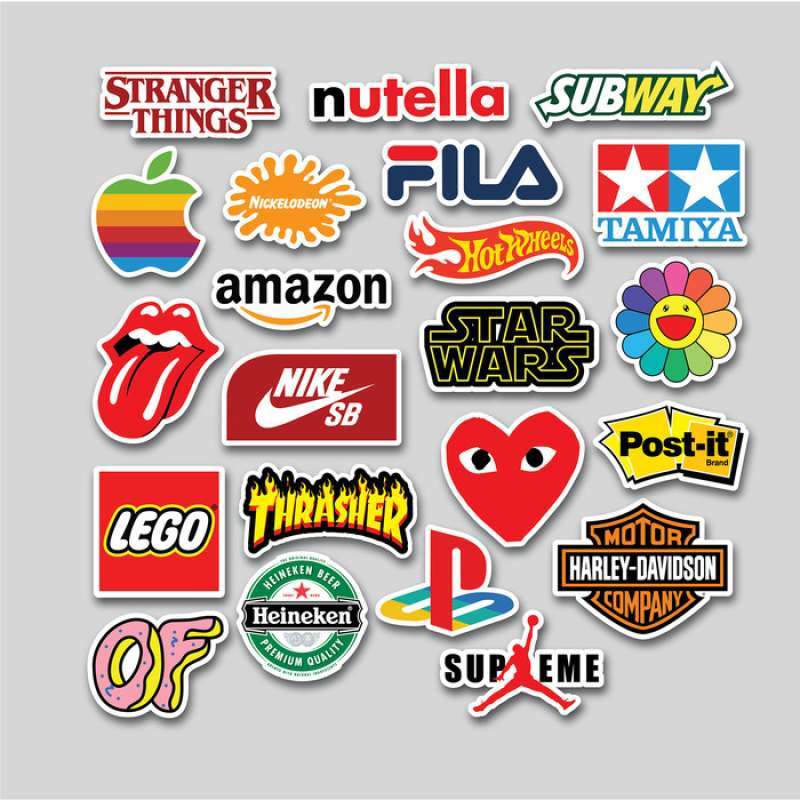 Jual Sticker Pack Brand Logo 2 | Sticker Tumbler | Stiker Laptop Koper ...