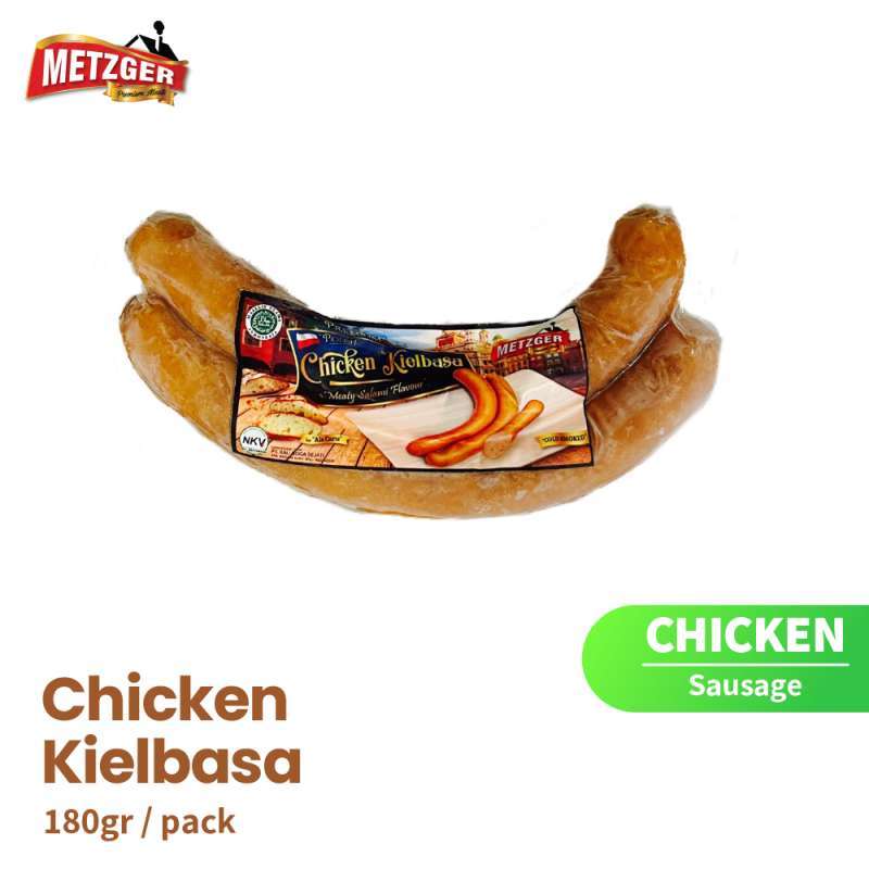 Jual Chicken Polish Kielbasa Sausage Sosis Ayam Halal 180gr Metzger di Seller Wadaku Official