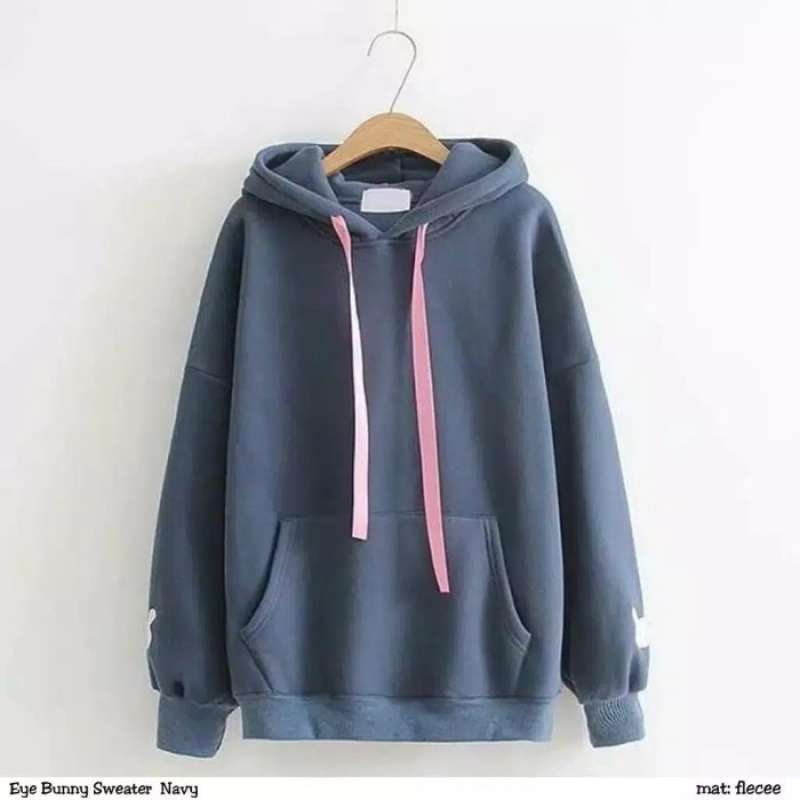 Jual SWEATERRAJA Sweater Hoodie EYE BUNNY Bahan Fleece Wanita Hodie