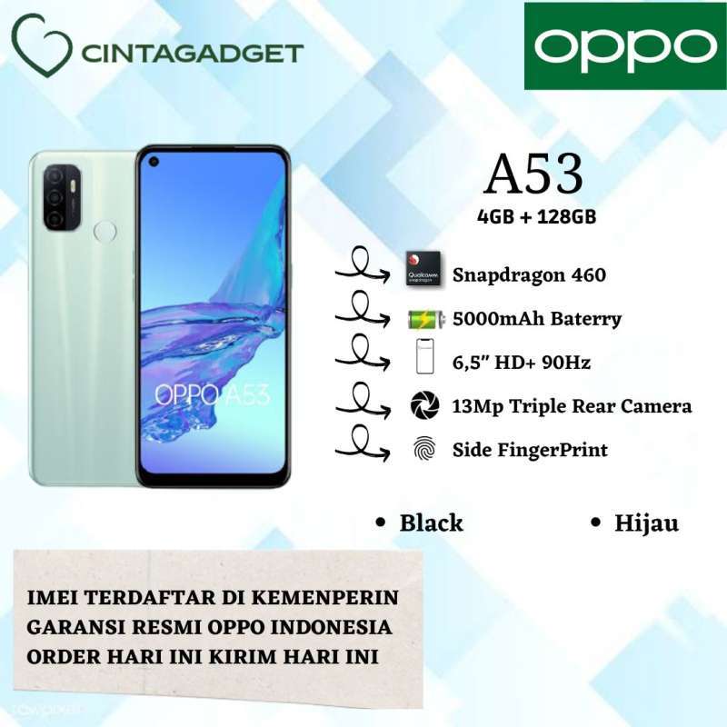 Jual Oppo A53 - Hijau di Seller cintagadget - Kota Surabaya, Jawa Timur