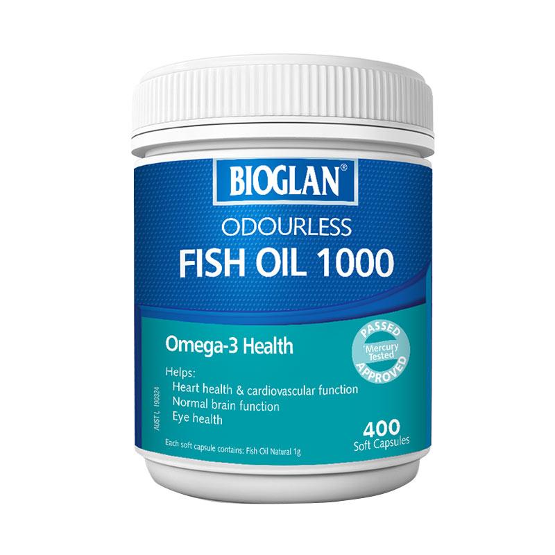 Jual Bioglan Odourless Fish Oil 1000mg [400 Soft Capsules] di Seller