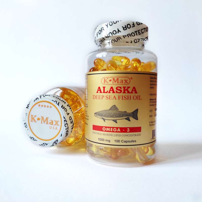 Jual Kmax Alaska Deep Sea Fish Oil Super Omega 3 100 Kapsul / Asli