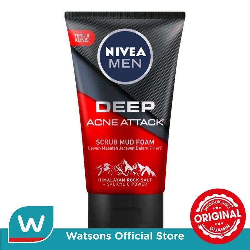 Jual Nivea Men Deep Acne Attack Facial Wash 100ml di Seller WATSONS