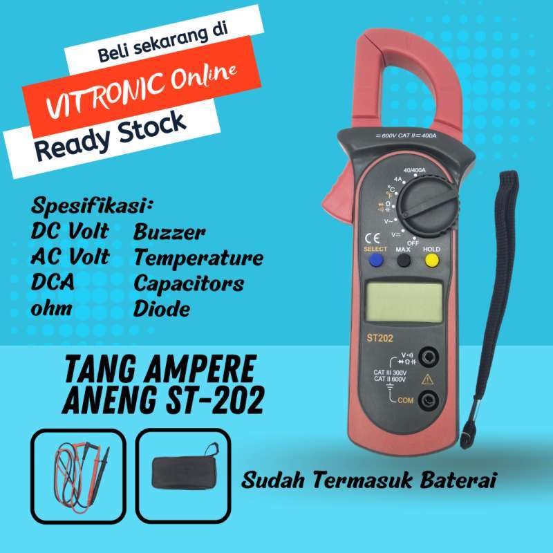 Jual Tang Ampere Aneng ST202 Digital Clamp Meter ST202 Pakai Bubble