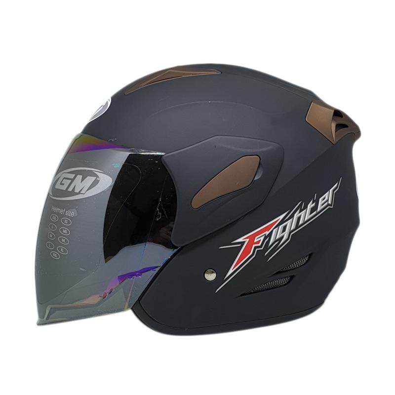 Jual GM Fighter Solid Helm Motor Half Face di Seller AFRA SHOP