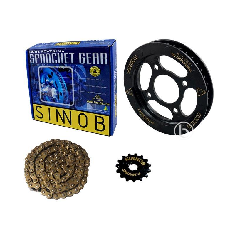Jual Sinnob Colour Chain Sprocket Gear Set Rantai Motor for Honda Tiger