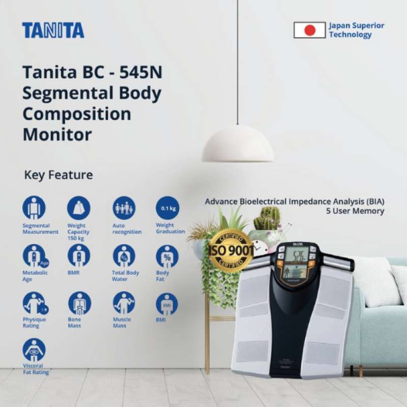 Jual Tanita BC545N Segmental Body Composition Timbangan Badan Digital Black di Seller Kumala