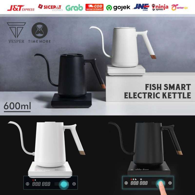 Jual timemore fish smart electric coffee kettle 600ml / teko kopi