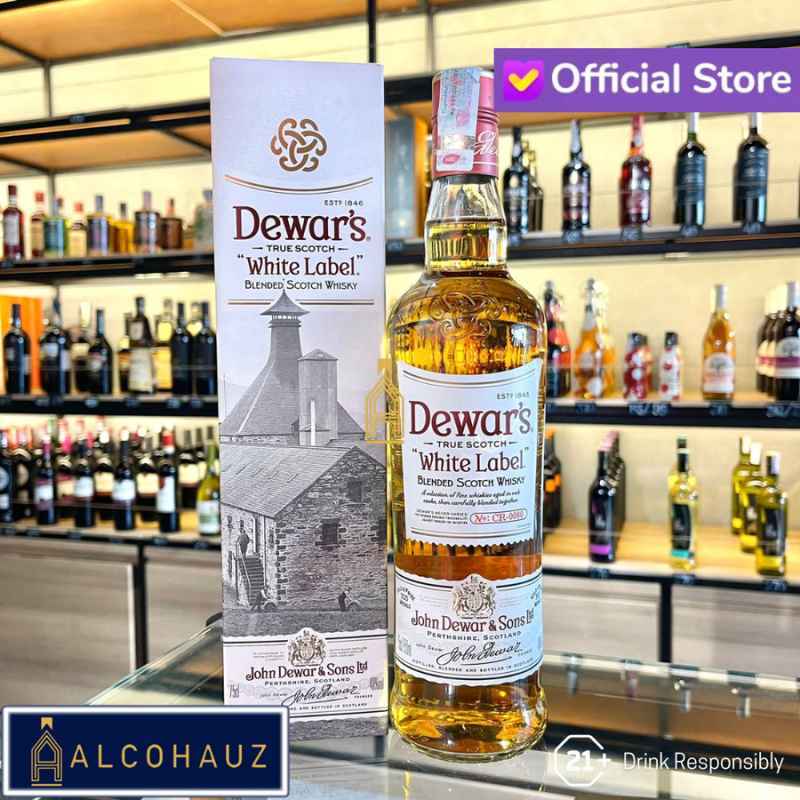 Promo ORIGINAL Dewars White Label True Scotch Whisky Dewar Dewar's ASLI
