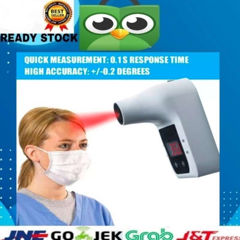 Jual termometer infrared thermometer gantung di dingding non contact