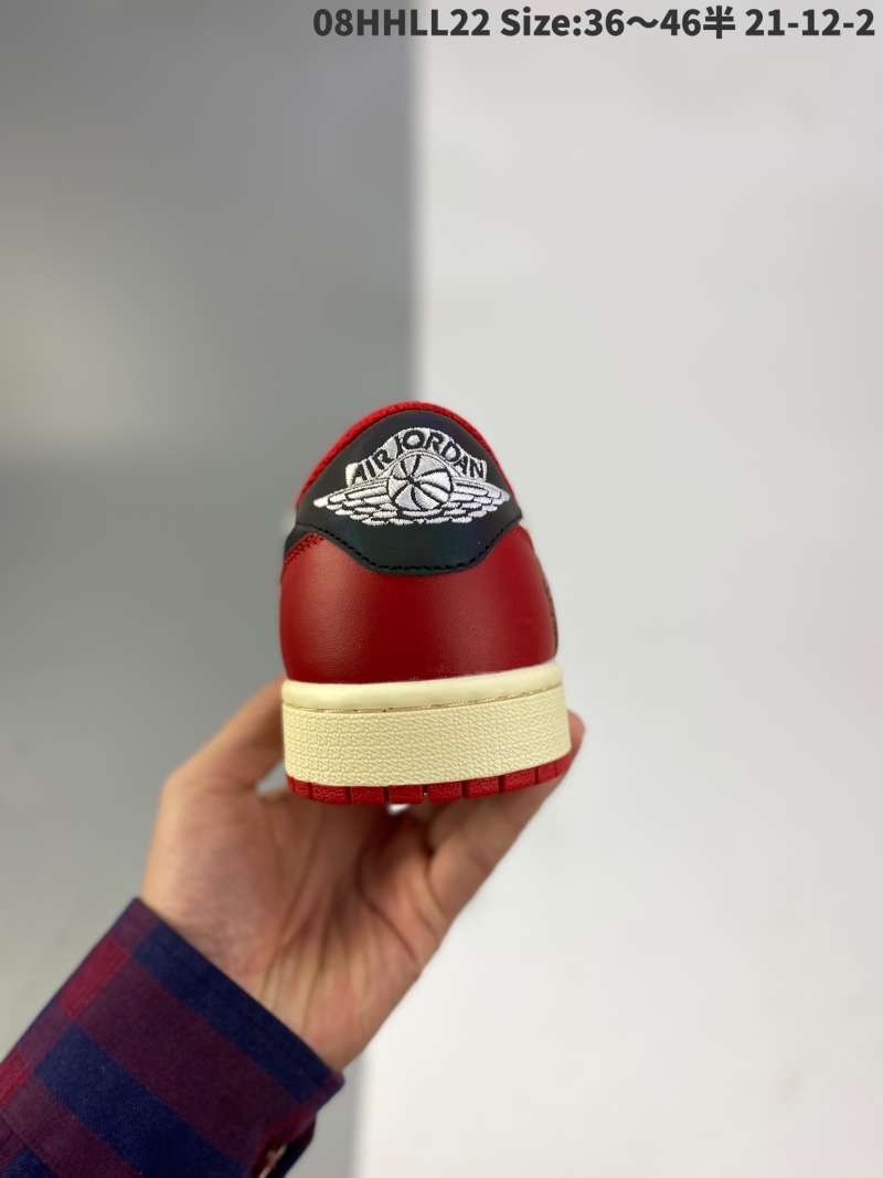 Jual 2 Travis Scott X Fragment X Nike Air Jordan 1 Low Top Black Red ...