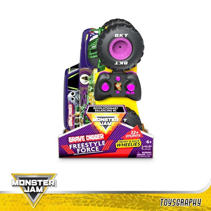 Jual Monster Jam GRAVE DIGGER Freestyle Force Remote Control 115 Scale