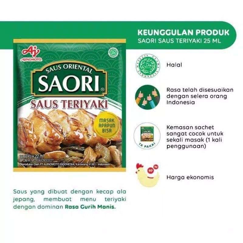 Jual (10 sachet) Saus Oriental SAORI (Asam Manis, Lada
