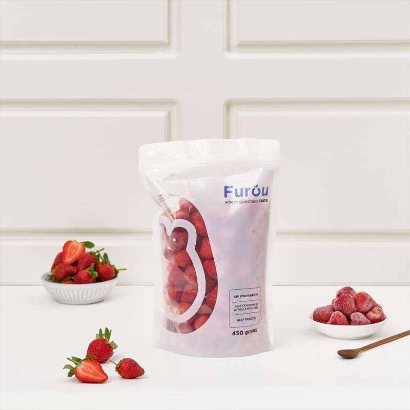 Furou Raspberry Jual Frozen Fruit Strawberry ( IQF ) Buah Stroberi Beku 450g - Furou di ...