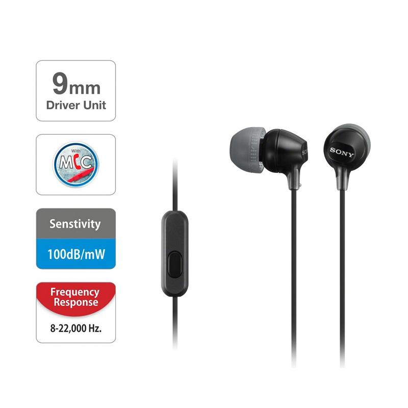 Casque Audio Stéréo Sony Intra-auriculaire - Noir - Jack 3.5mm - Modèle SLEH-00305