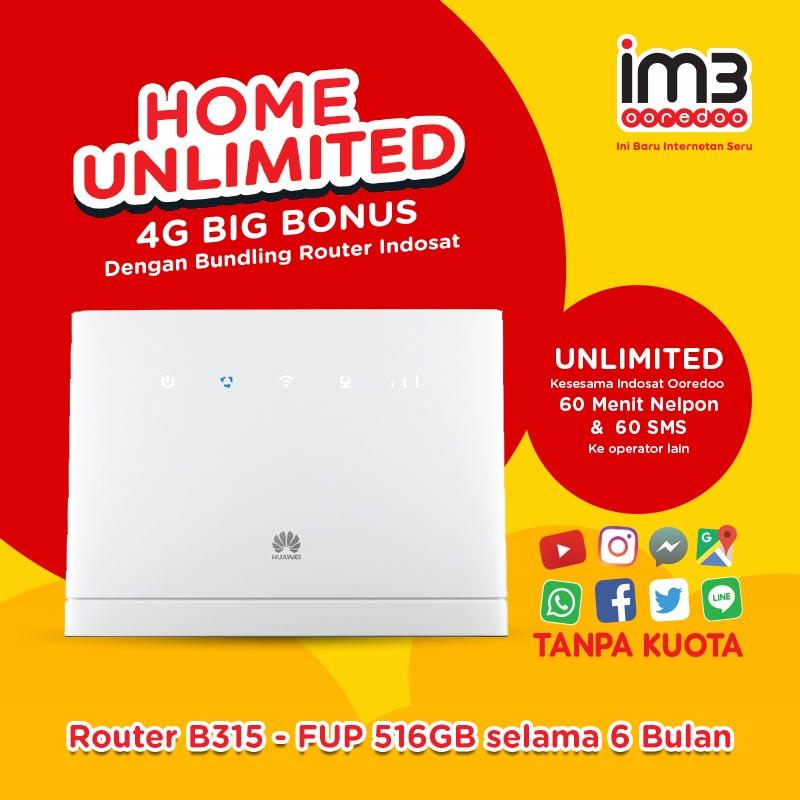 Jual Im3 Ooredoo B315 Unlimited Indosat Router Home [6 Bulan] Di Seller