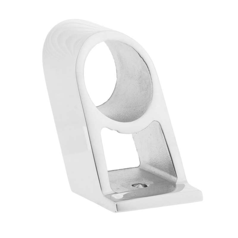 Heavy Duty 316 Stainless Steel Hand Rail Fitting - 60 Degree Center/End Stanchion For 7/8 Inch (22mm) Pipe, Marine Grade - View #4