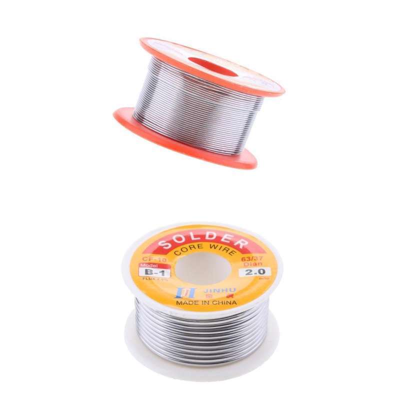 Jual 2Pcs 2.0mm/ 0.8mm Tin Lead Solder Core Flux Solder Wire Spool Reel