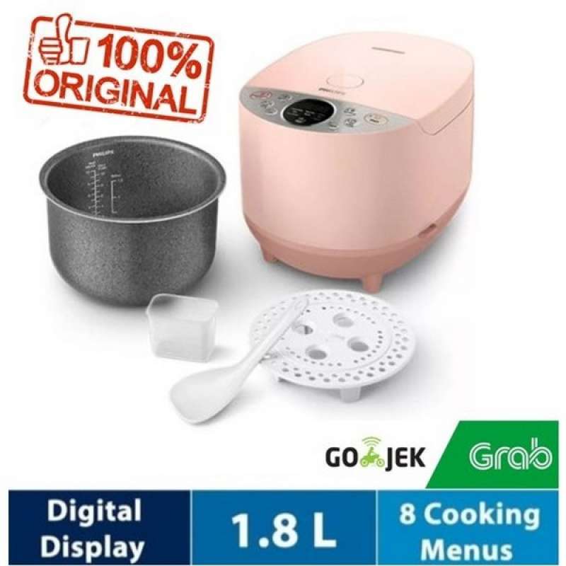 Jual Philips Digital Rice Cooker 1.8 L Hd4515/90 Pink Soft Blossom di