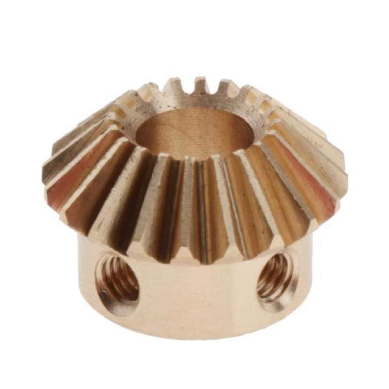Promo 4x1 Modulus Brass Bevel Gear 20th,5 to 6.35mmhole 8mm Hole M4x2