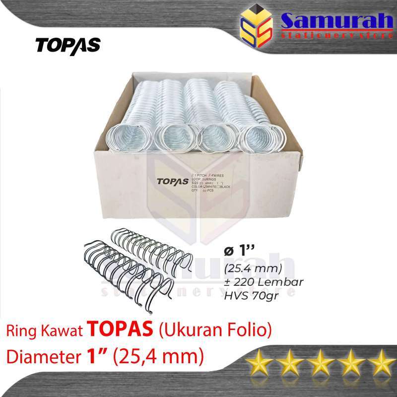 Promo Ring Binder Kawat Topas Ukuran Folio 1 Diameter 25,4 mm / 38 Wire