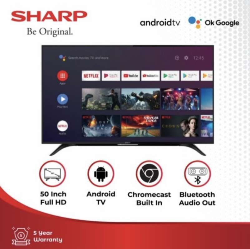 Jual LED 50 INCH SHARP 50BG1 ANDROID TV GOOGLE CHROMECAST TERBARU di