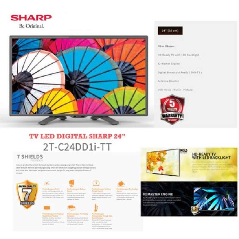 Jual Sharp Led Tv Hd Digital 24 Inch/ Sharp Aquos Led Tv/ 2t-c24dd Di ...