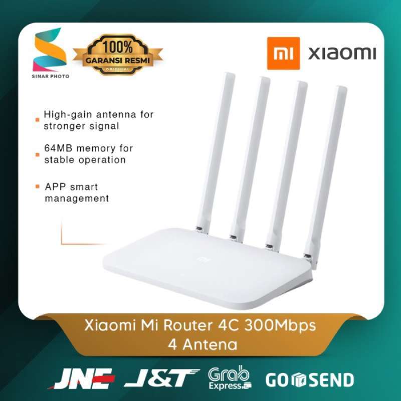Jual Xiaomi Mi Wifi Router 4c Smart Router 2.4ghz 64mb 4 Antenna Di ...