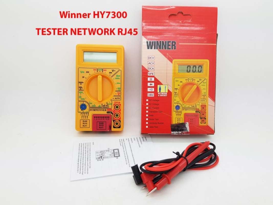 Jual Digital Multitester Winner HY7300 + LAN Tester RJ 11 + RJ45 di ...