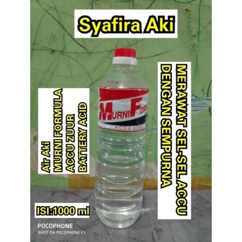 Jual Air aki zuur 1 liter ( tutup merah) untuk pengisian aki pertama di