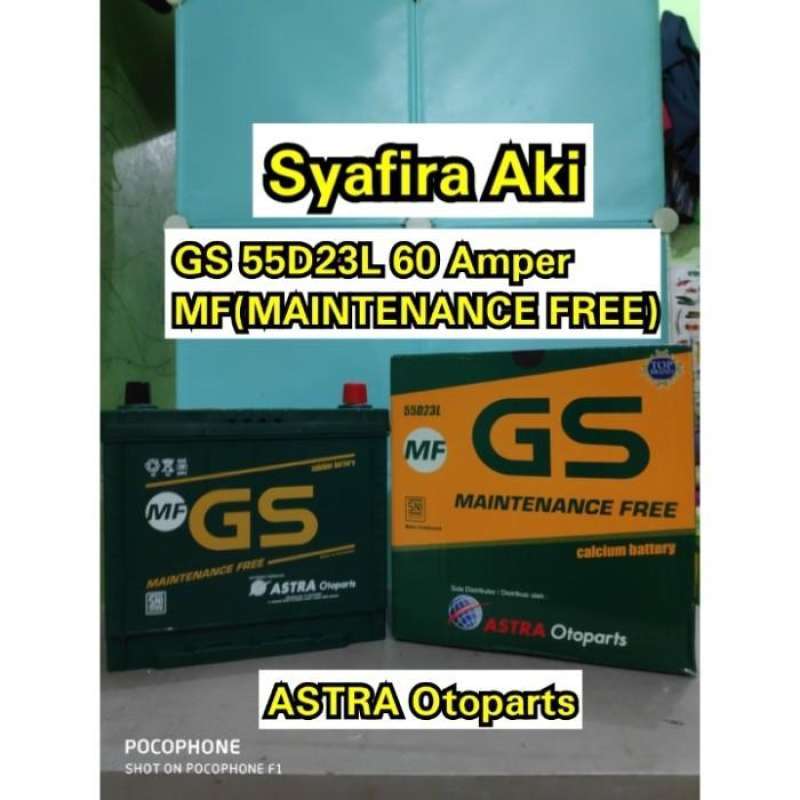 Jual Aki Mobil GS MF 55D23L 12V 60AH di Seller SYAFIRA AKI - SYAFIRA