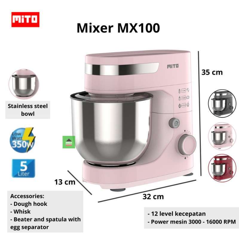 Mixer Roti Mito Jual Mixer Mito MX100 Standing Stand Com MX100 Kapasitas Jumbo 5 Liter ...