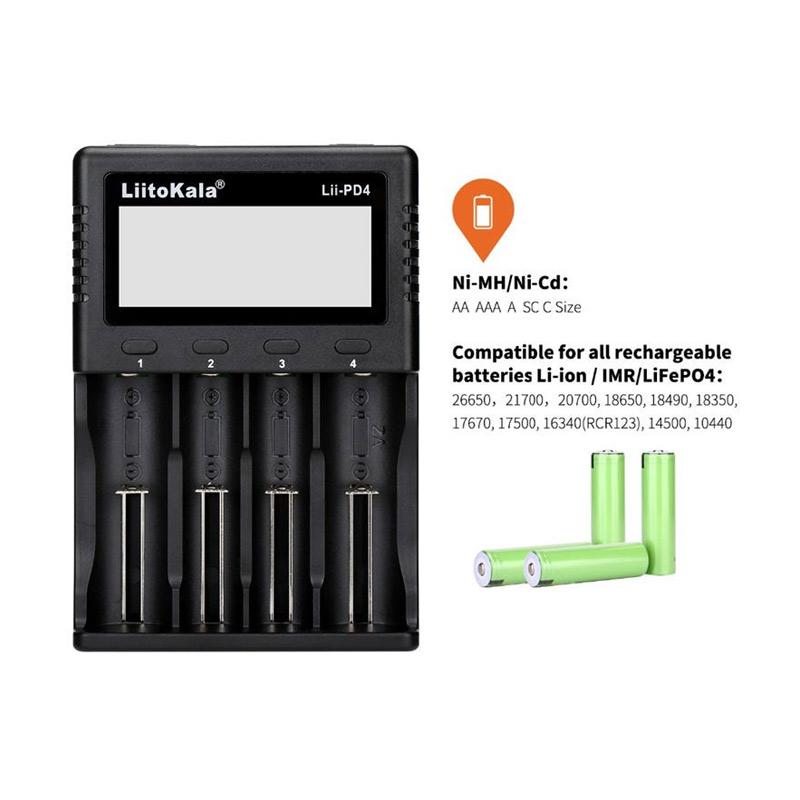 Universal Intelligent Charger,Portable Travelling LCD Smart Display Battery Charger for