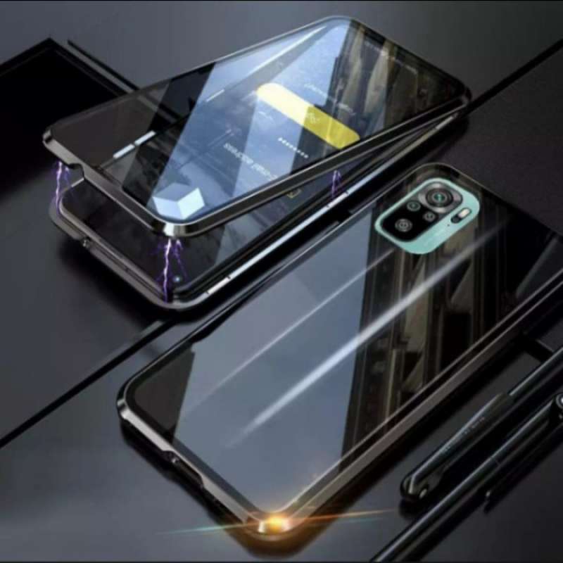 Jual Case magnet Xiaomi Redmi Note 10s Case Double glass depan belakang