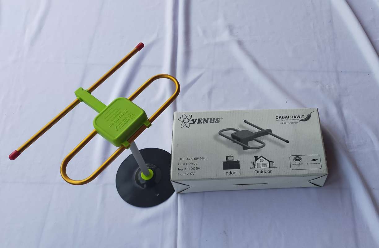 Jual Paket Antena Digital Venus Plus Set Top Box Venus Cabai Rawit Plus