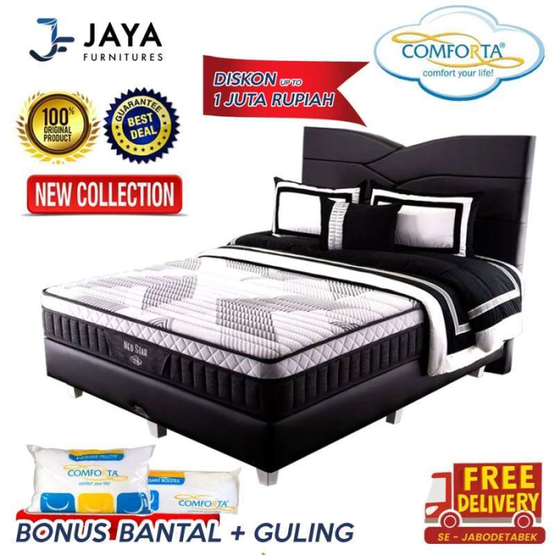 Jual COMFORTA SPRINGBED FULL SET KASUR NEO STAR 100 ORIGINAL 180 X