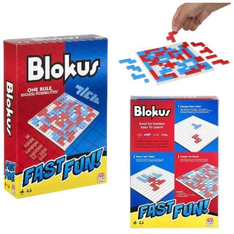 Jual Mattel Games Fast Fun Blokus GLM92 / Strategy Game / Board Game di