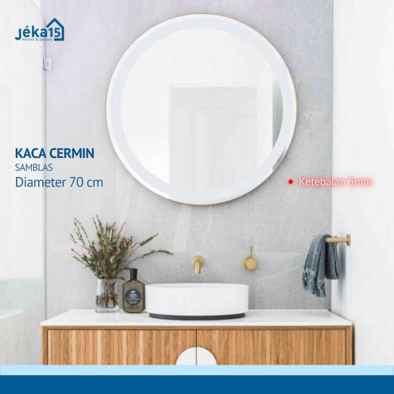 Jual Kaca Cermin Bulat Kamar Mandi | Cermin Wastafel | Kaca Cermin